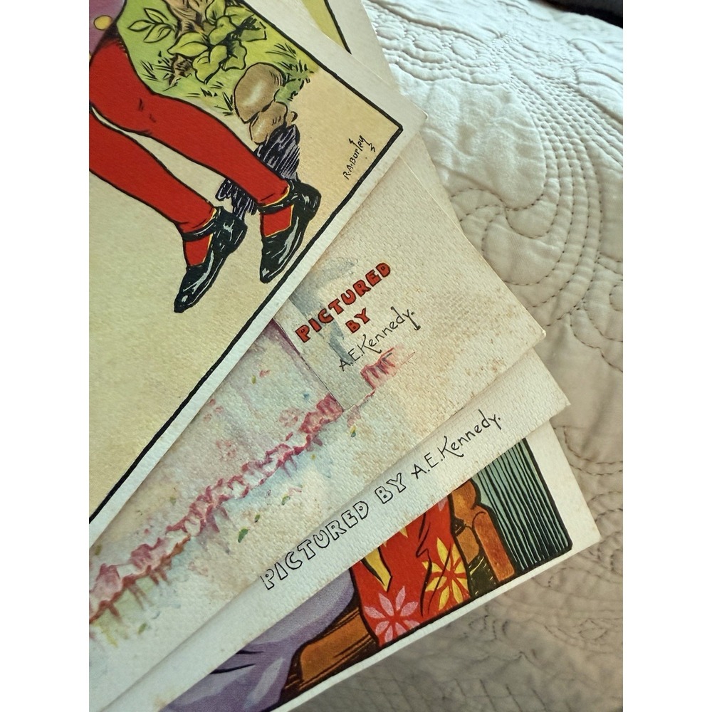 1930s Linenette Softcover Children's Book Set Of 4. Story Fairy Tale - Picture 6 of 6